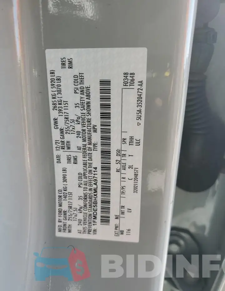 1FMDE5BHXMLA97114 Photo# 12