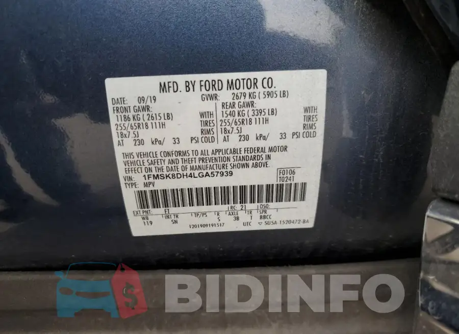 1FMSK8DH4LGA57939 Photo# 12