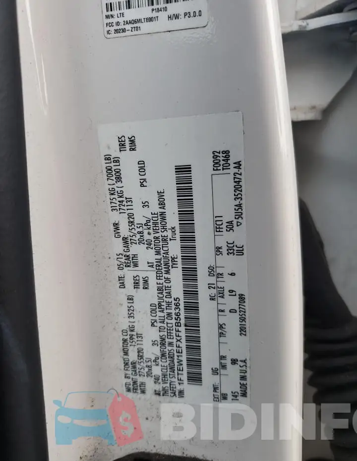 1FTEW1EFXFFB56365 Photo# 13