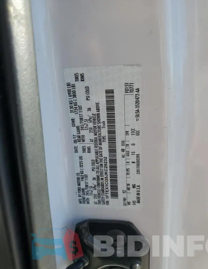1FTEX1CG5JKC29232 Photo# 12