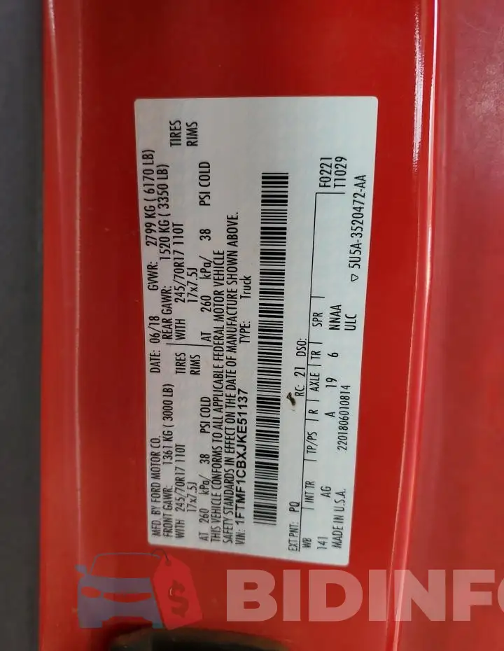 1FTMF1CBXJKE51137 Photo# 12