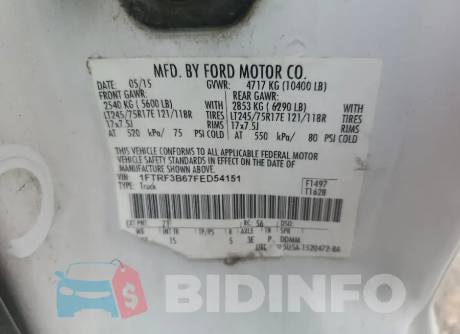 1FTRF3B67FED54151 Photo# 12