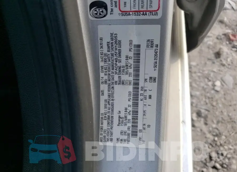 3FADP4BJ5FM126053 Photo# 12