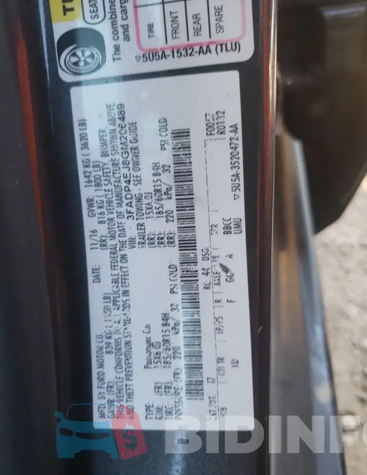 3FADP4EJ8GM206489 Photo# 13