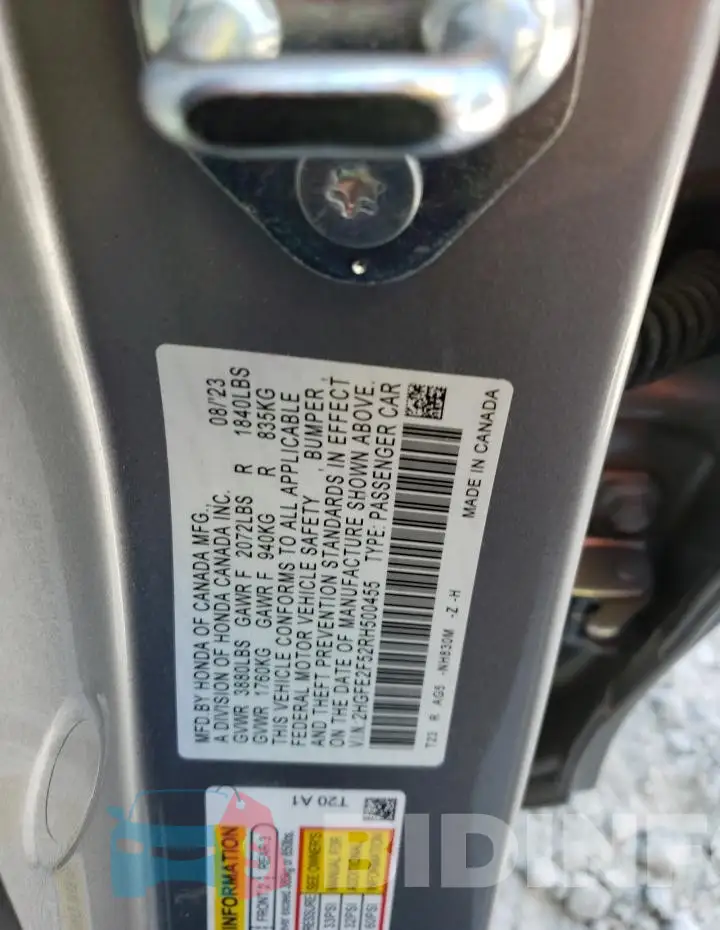 2HGFE2F52RH500455 Photo# 12