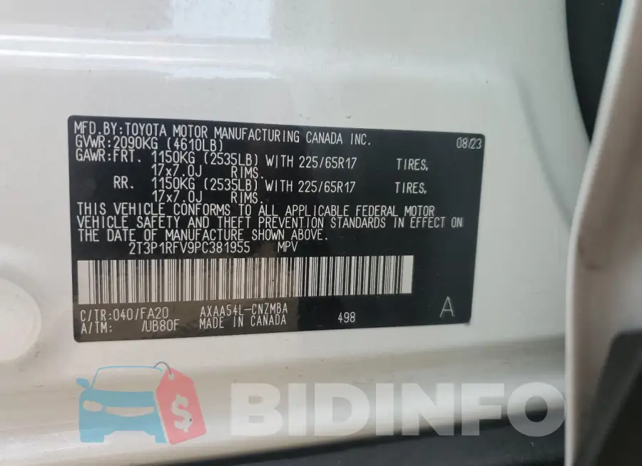 2T3P1RFV9PC381955 Photo# 12