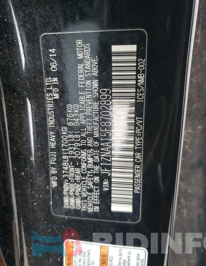 JF1ZNAA15F8702899 Photo# 12