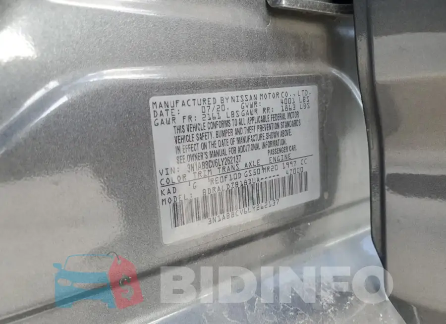 3N1AB8CV6LY262137 Photo# 12
