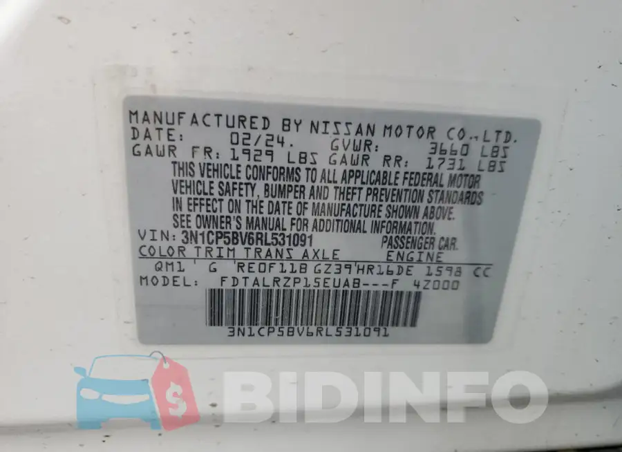 3N1CP5BV6RL531091 Photo# 13