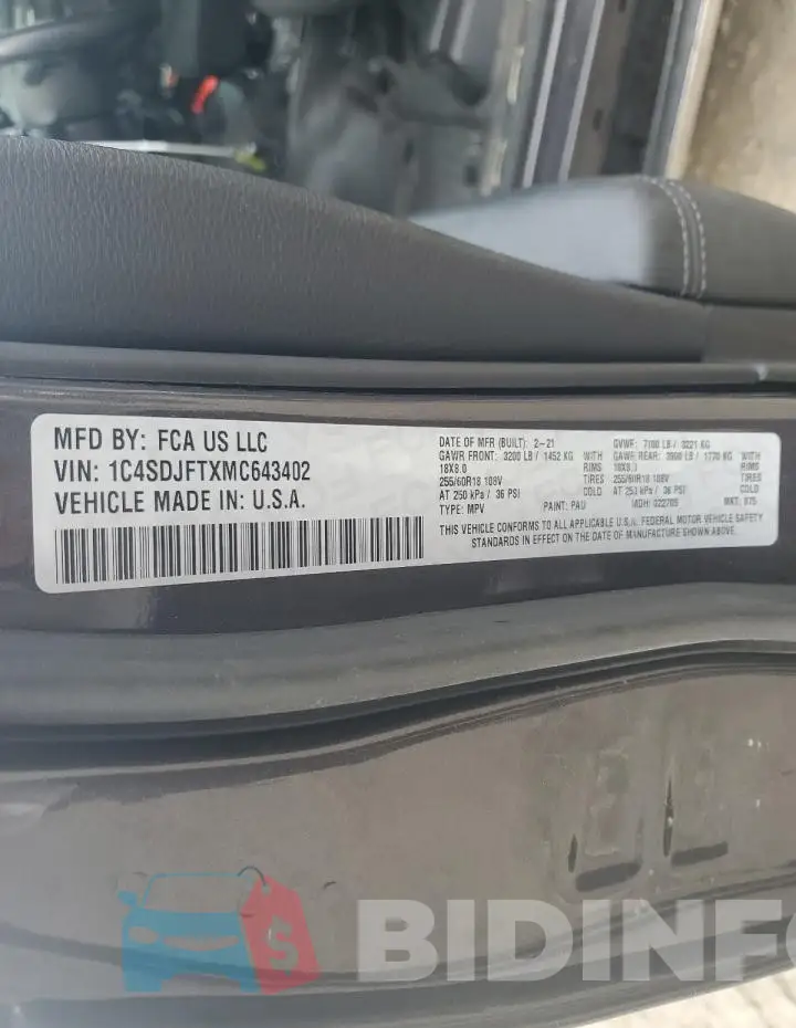 1C4SDJFTXMC643402 Photo# 13