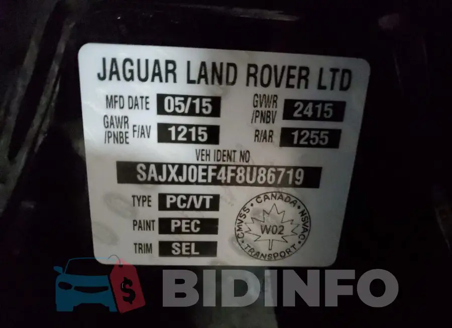 SAJXJ0EF4F8U86719 Photo# 12