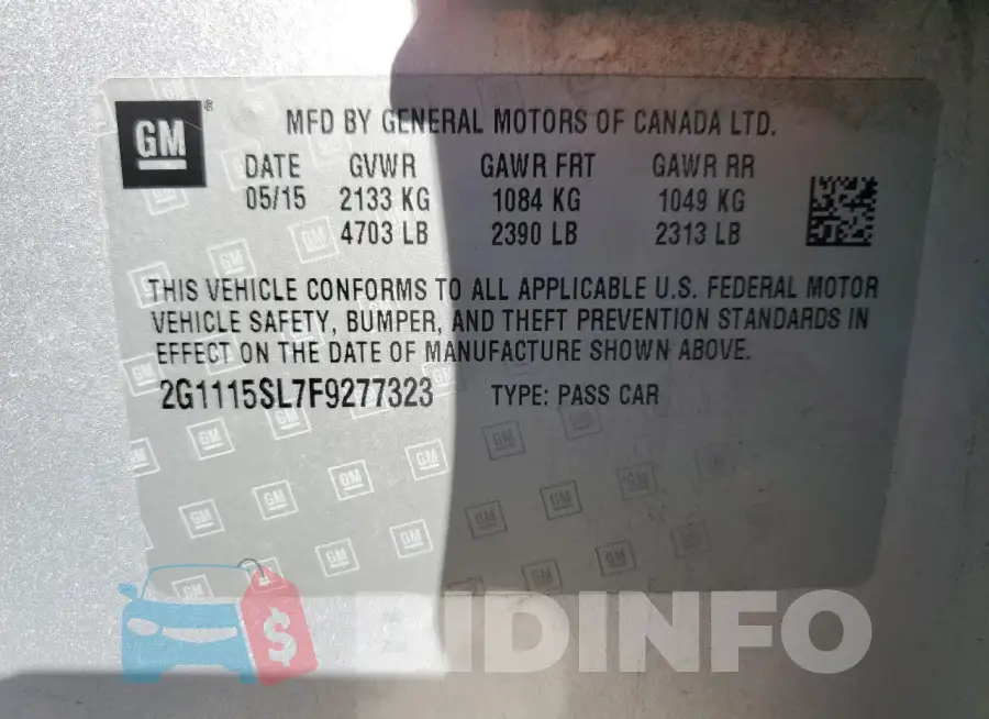 2G1115SL7F9277323 Photo# 13