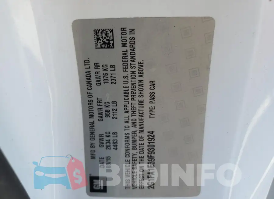 2G1FA1E39F9301924 Photo# 12