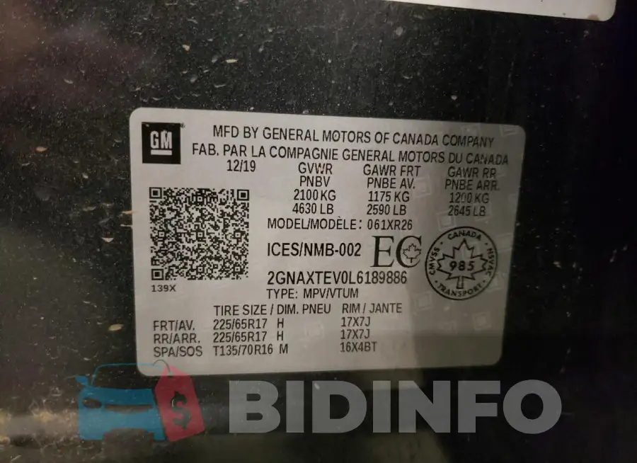 2GNAXTEV0L6189886 Photo# 13