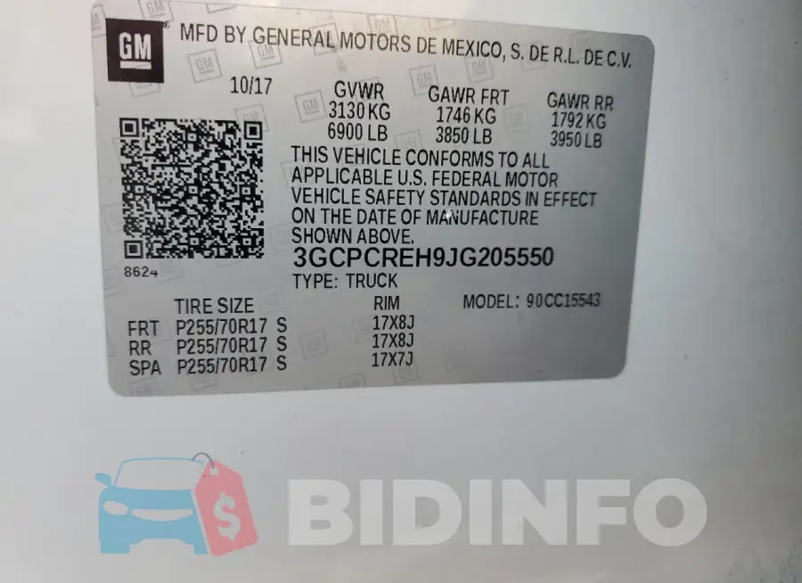 3GCPCREH9JG205550 Photo# 13