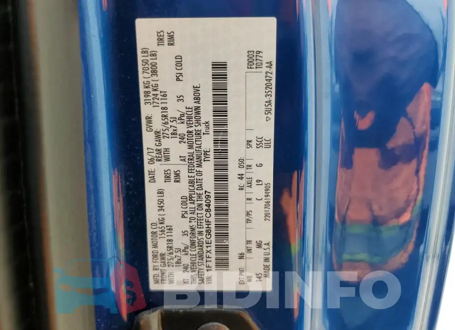 1FTFX1EG8HFC84097 Photo# 12