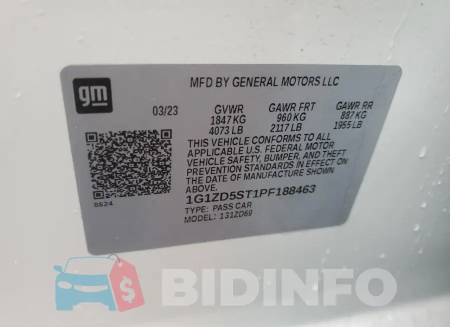 1G1ZD5ST1PF188463 Photo# 13