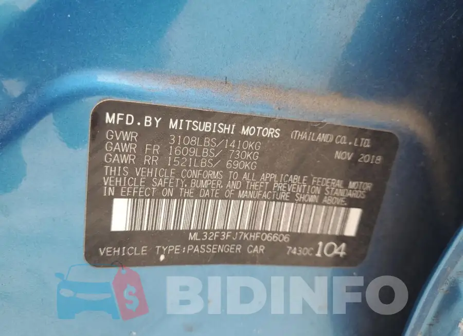 ML32F3FJ7KHF06606 Photo# 12
