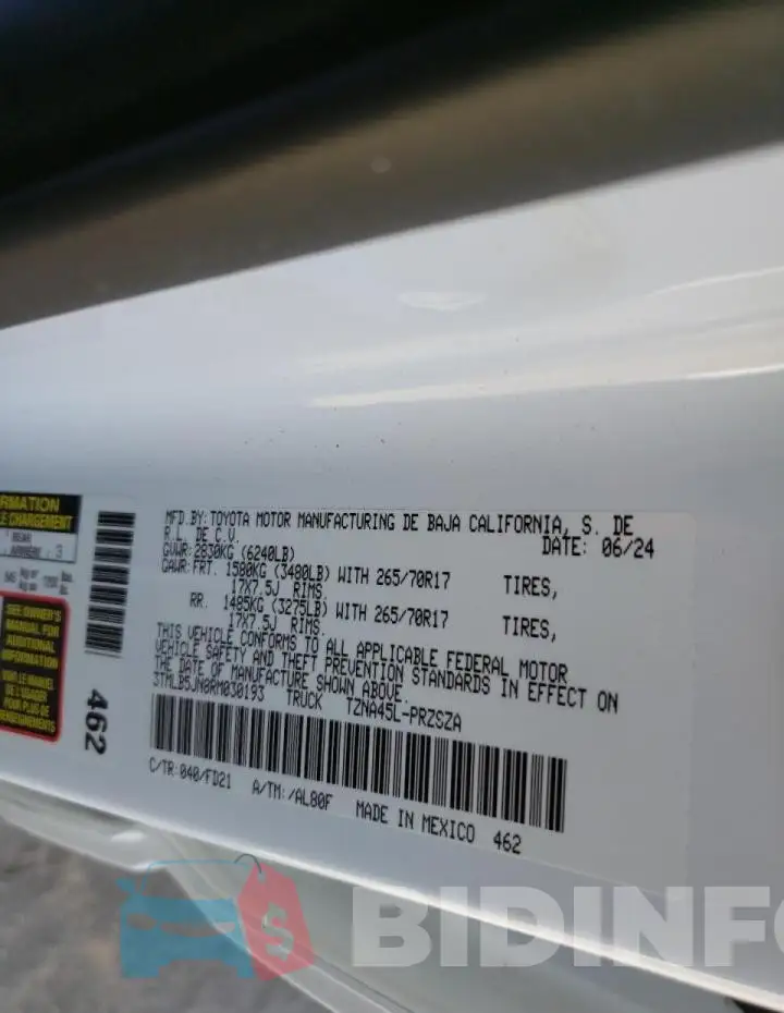 3TMLB5JN8RM030193 Photo# 12