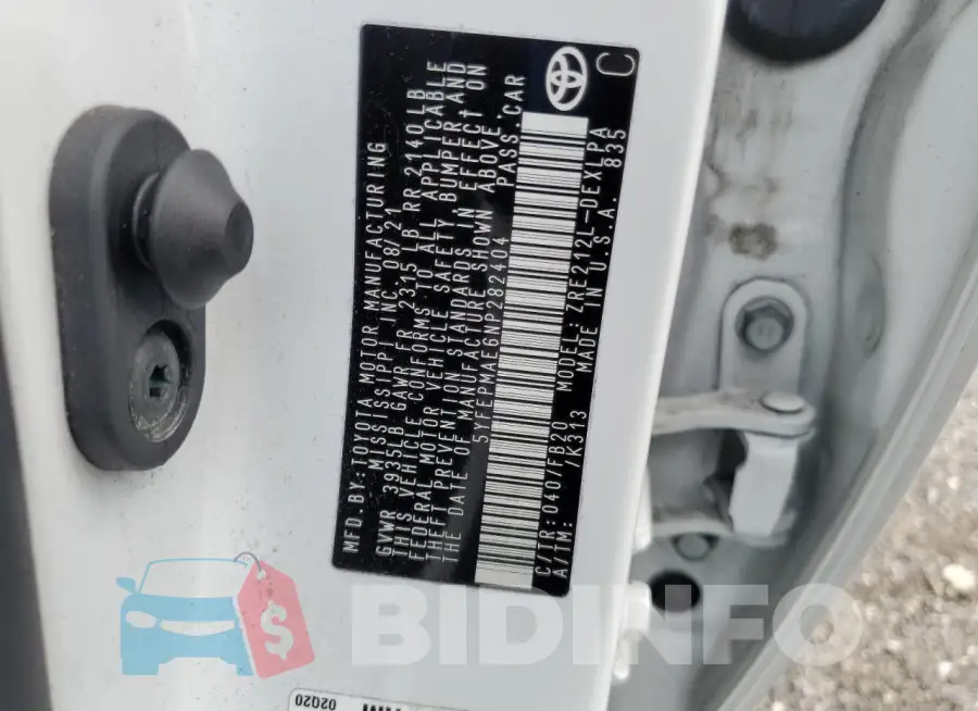 5YFEPMAE6NP282404 Photo# 12