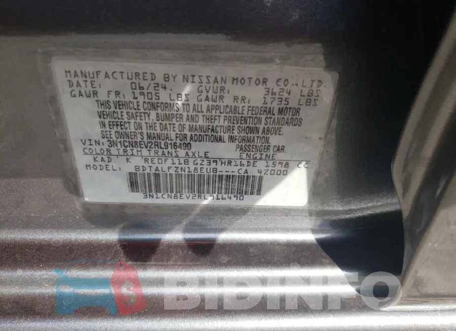 3N1CN8EV2RL916490 Photo# 12