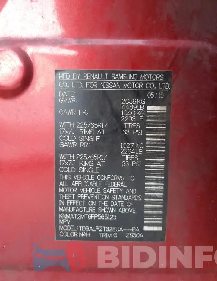 KNMAT2MT6FP565123 Photo# 12