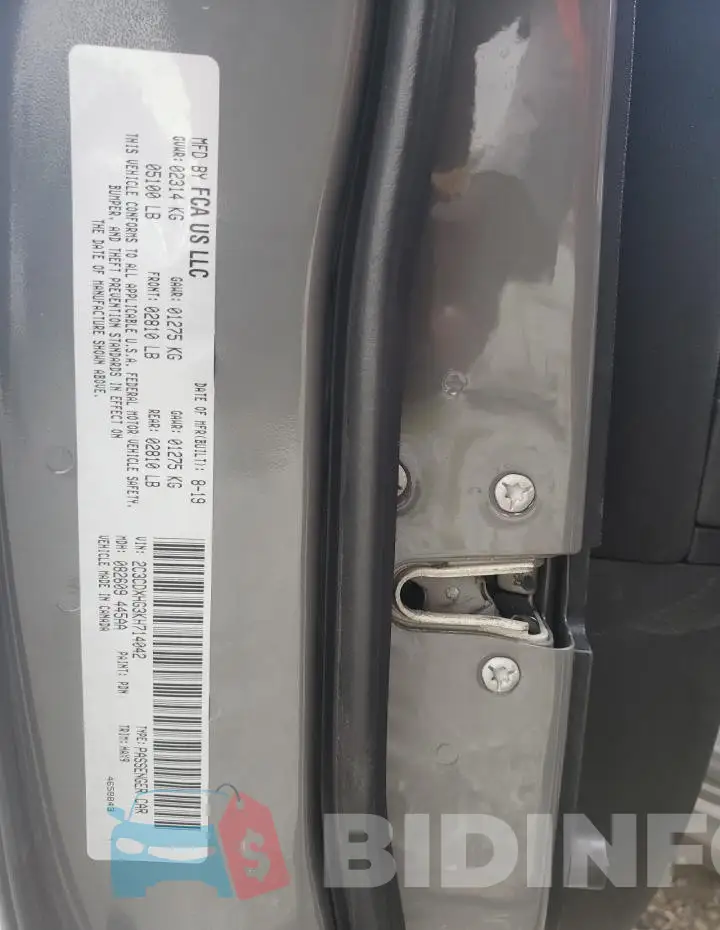 2C3CDXHG3KH714042 Photo# 12