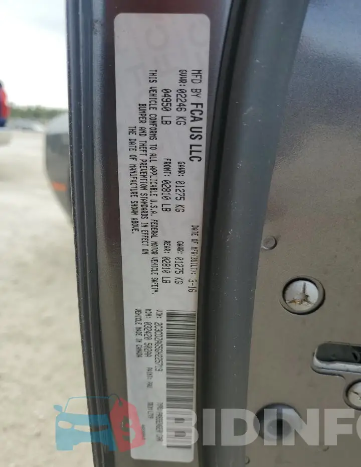 2C3CDZAG5GH225719 Photo# 12