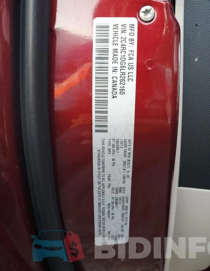 2C4RC1DG6LR262160 Photo# 14