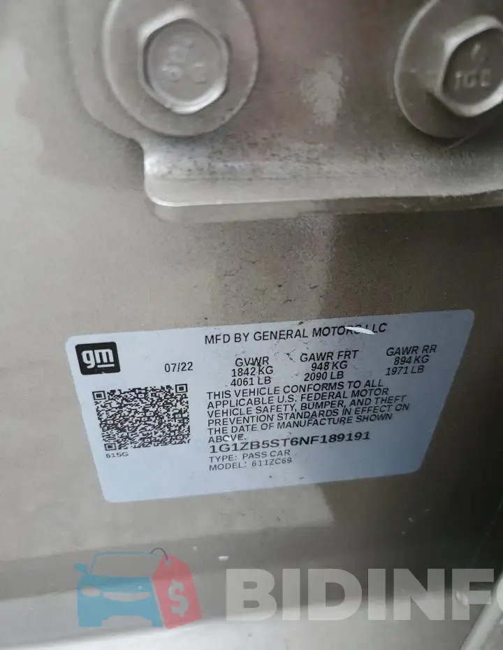 1G1ZB5ST6NF189191 Photo# 13