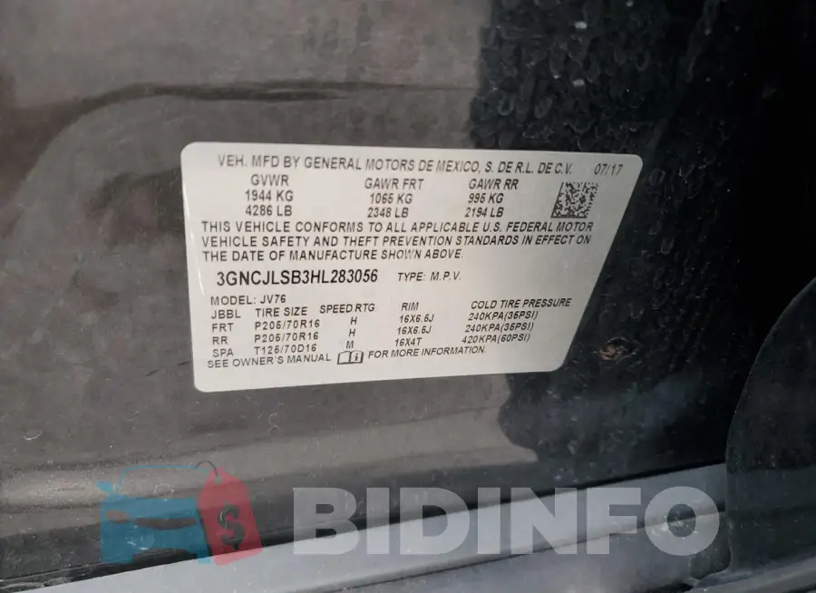 3GNCJLSB3HL283056 Photo# 13
