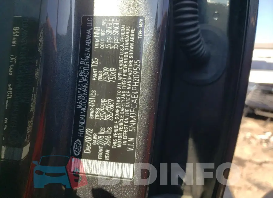 5NMJFCAE4PH209525 Photo# 12