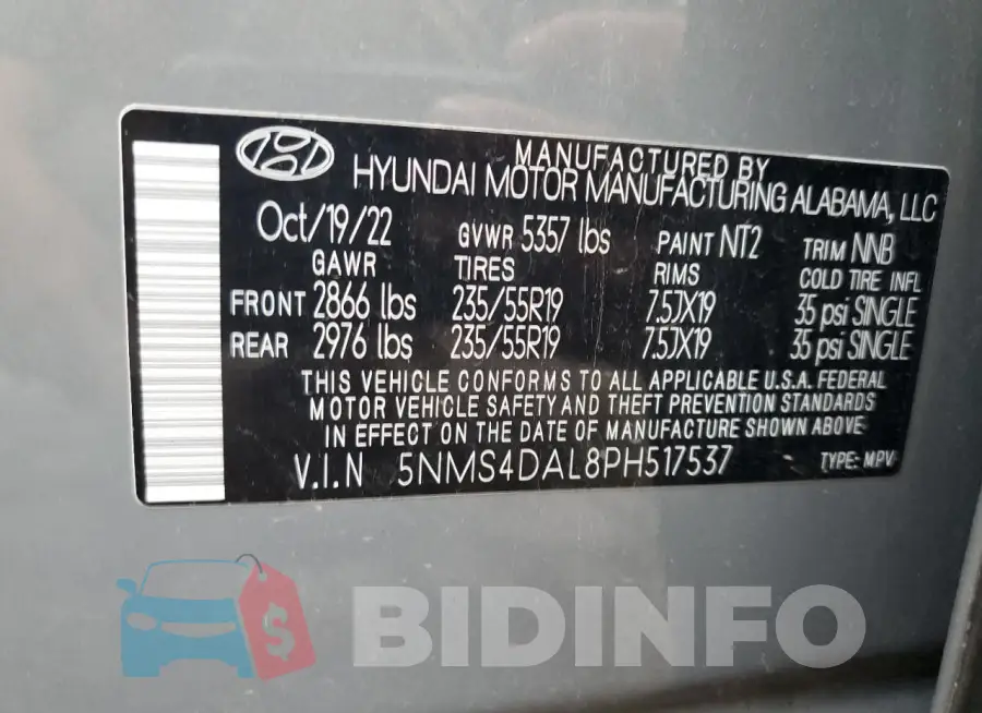 5NMS4DAL8PH517537 Photo# 14
