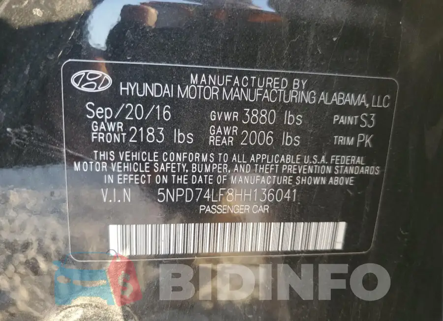 5NPD74LF8HH136041 Photo# 12