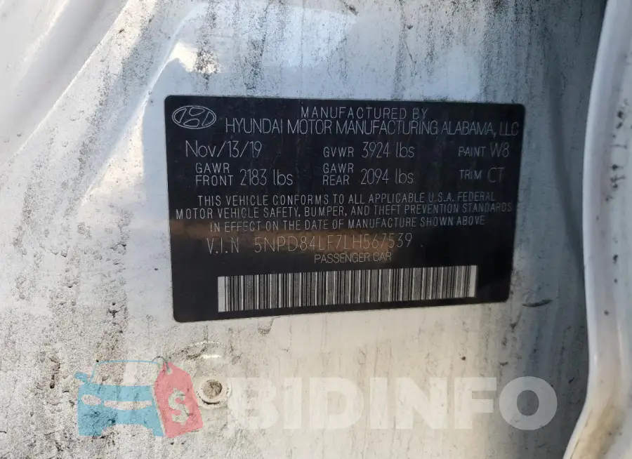 5NPD84LF7LH567539 Photo# 12