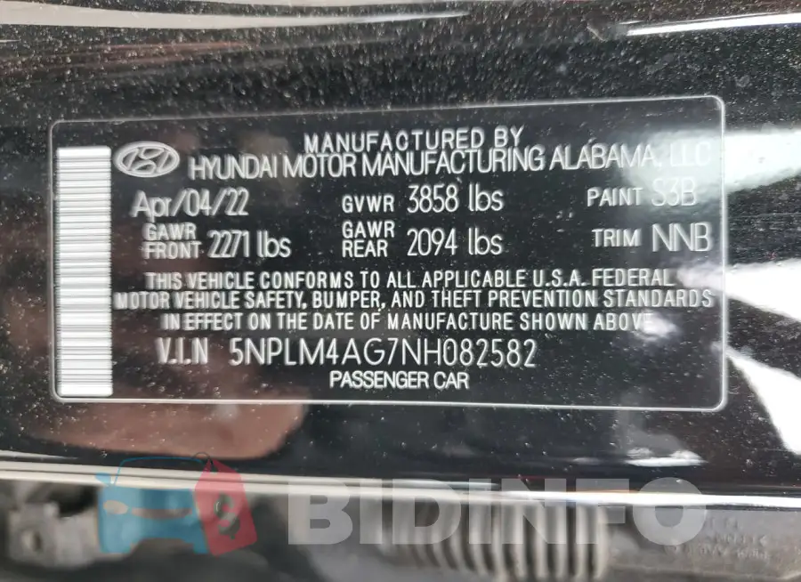 5NPLM4AG7NH082582 Photo# 12
