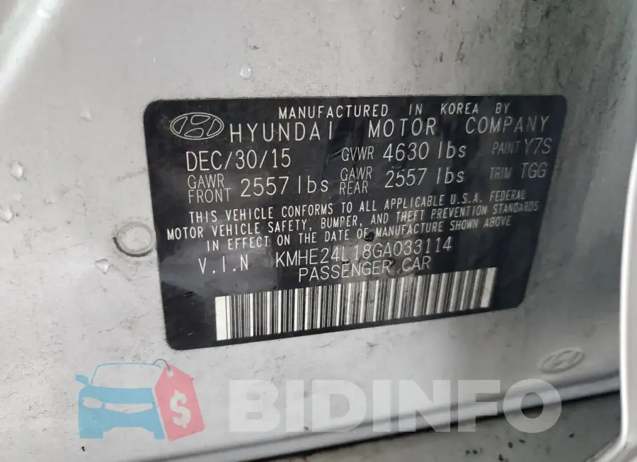 KMHE24L18GA033114 Photo# 12