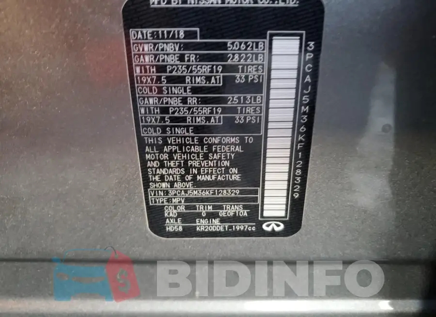 3PCAJ5M36KF128329 Photo# 14
