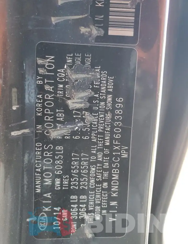 KNDMB5C1XF6033896 Photo# 13