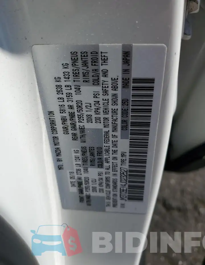 JM3TCBEY4J0232527 Photo# 13
