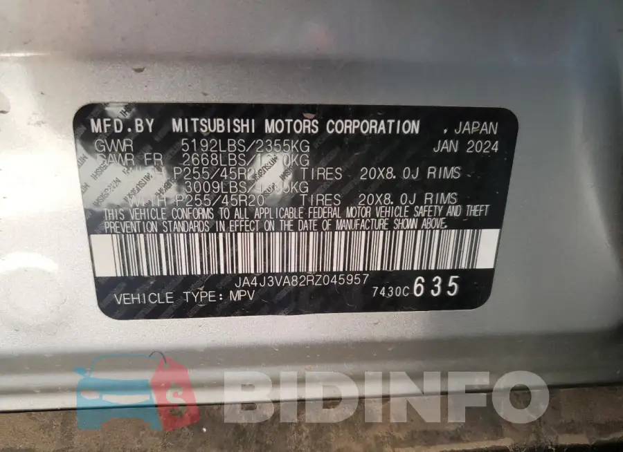 JA4J3VA82RZ045957 Photo# 12