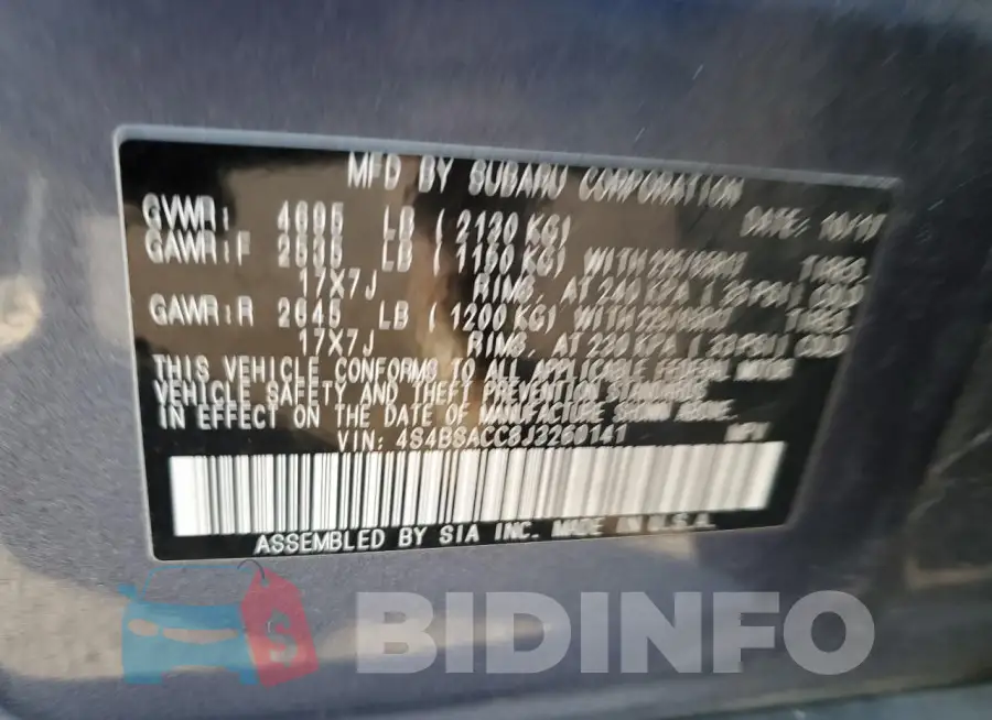 4S4BSACC8J3260141 Photo# 13