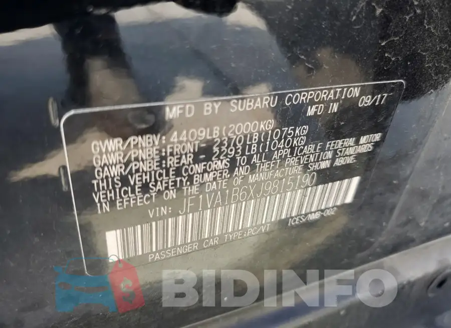 JF1VA1B6XJ9815190 Photo# 12