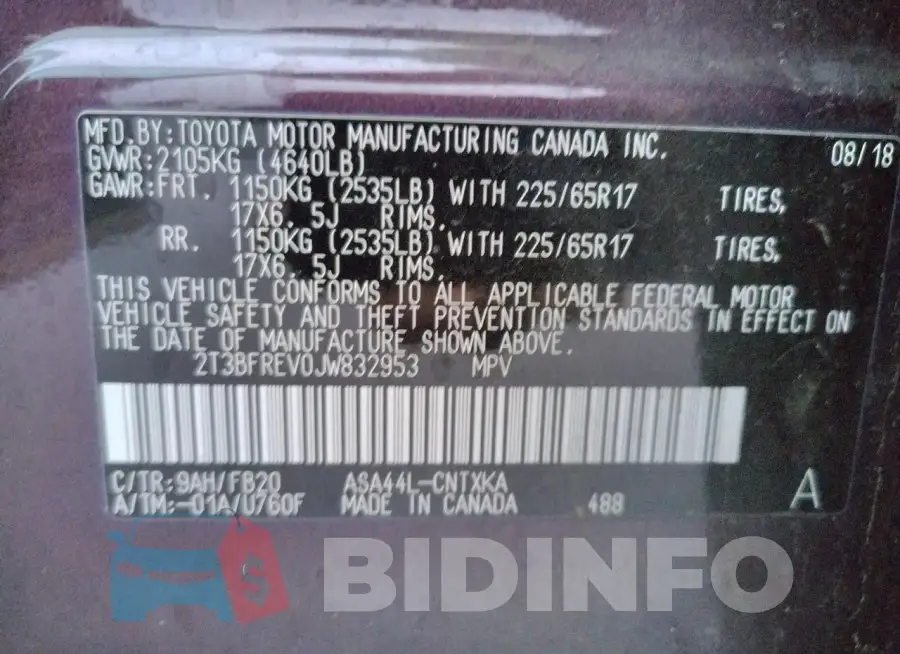 2T3BFREV0JW832953 Photo# 13