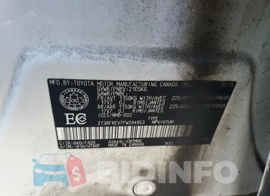 2T3RFREV7FW294953 Photo# 13