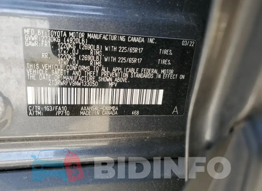 2T3RWRFV9NW133050 Photo# 13