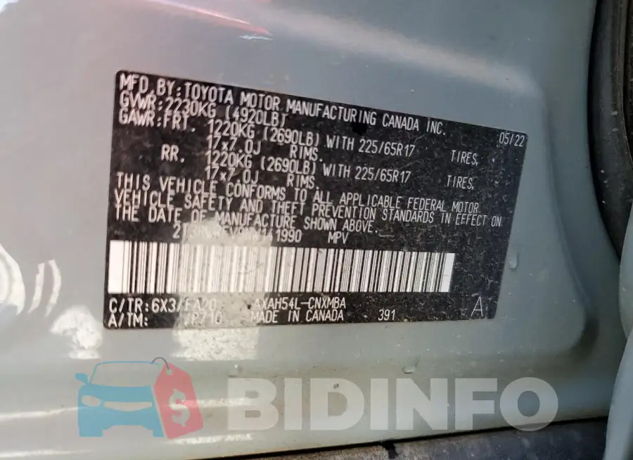 2T3RWRFV9NW141990 Photo# 14
