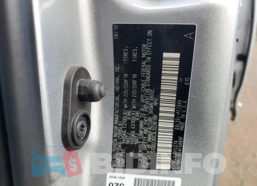 5TDDZ3DC3LS236186 Photo# 13