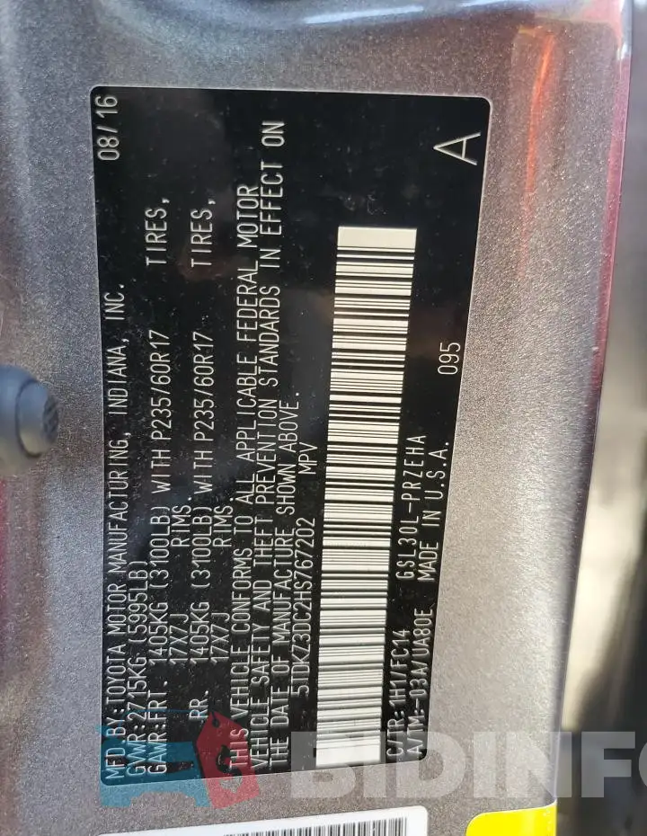 5TDKZ3DC2HS767202 Photo# 14