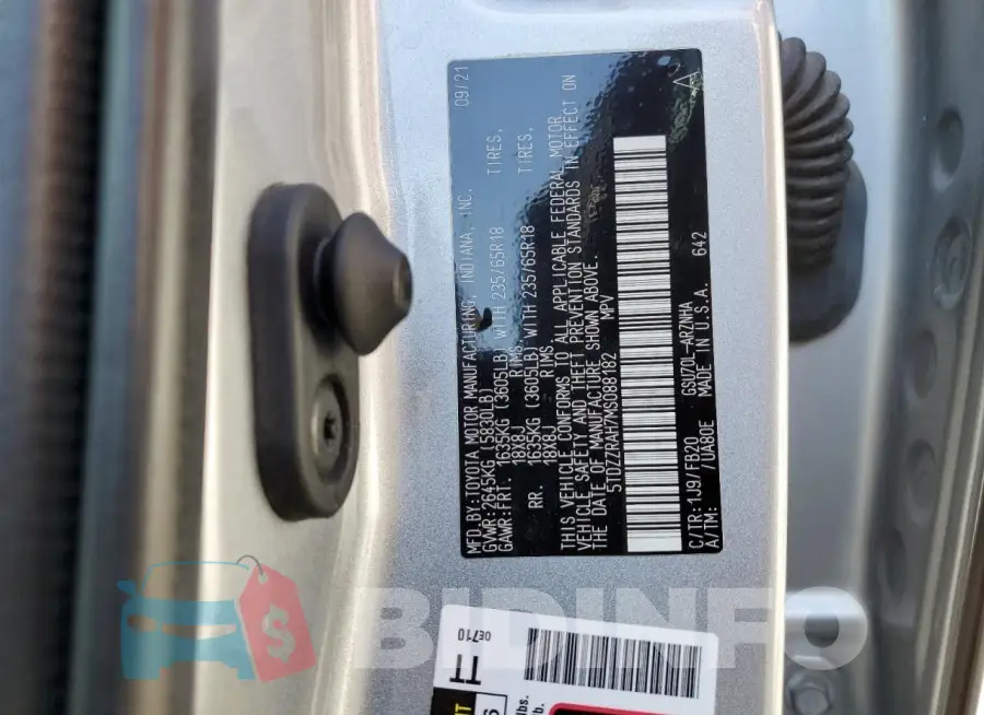5TDZZRAH7MS088182 Photo# 14